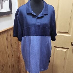 Van Heusen Two-Tone Navy and Blue Polo Shirt